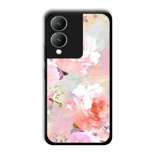 Floral Canvas Phone Customized Printed Back Cover for Vivo Y17s