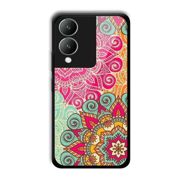 Floral Design Phone Customized Printed Back Cover for Vivo Y17s