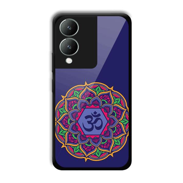 Blue Om Design Phone Customized Printed Back Cover for Vivo Y17s
