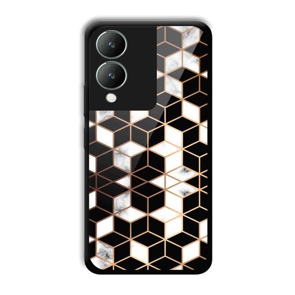 Black Cubes Phone Customized Printed Back Cover for Vivo Y17s