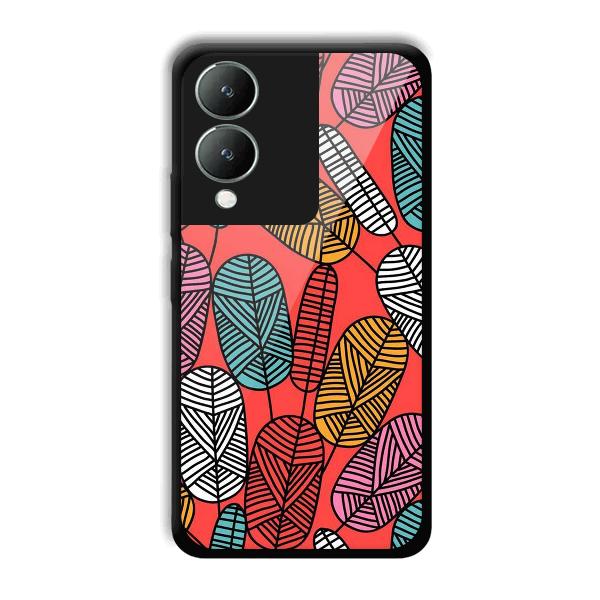 Lines and Leaves Phone Customized Printed Back Cover for Vivo Y17s