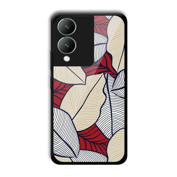 Leafy Pattern Phone Customized Printed Back Cover for Vivo Y17s