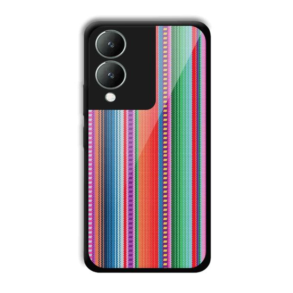 Fabric Pattern Phone Customized Printed Back Cover for Vivo Y17s