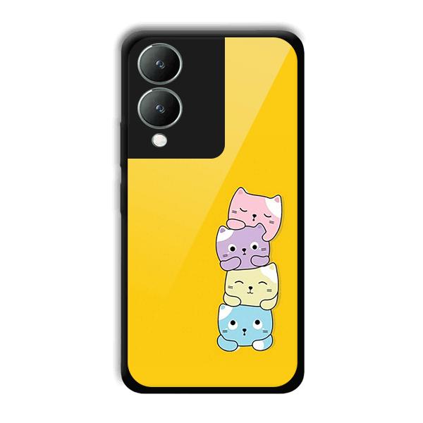 Colorful Kittens Phone Customized Printed Back Cover for Vivo Y17s