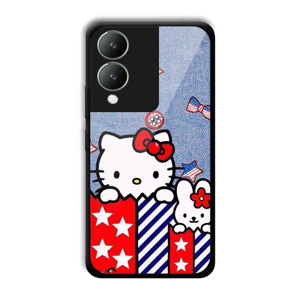 Cute Kitty Phone Customized Printed Back Cover for Vivo Y17s