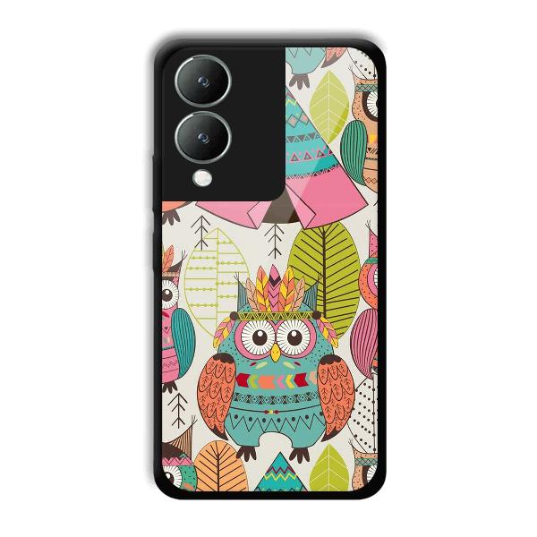 Fancy Owl Phone Customized Printed Back Cover for Vivo Y17s