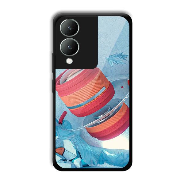 Blue Design Phone Customized Printed Back Cover for Vivo Y17s