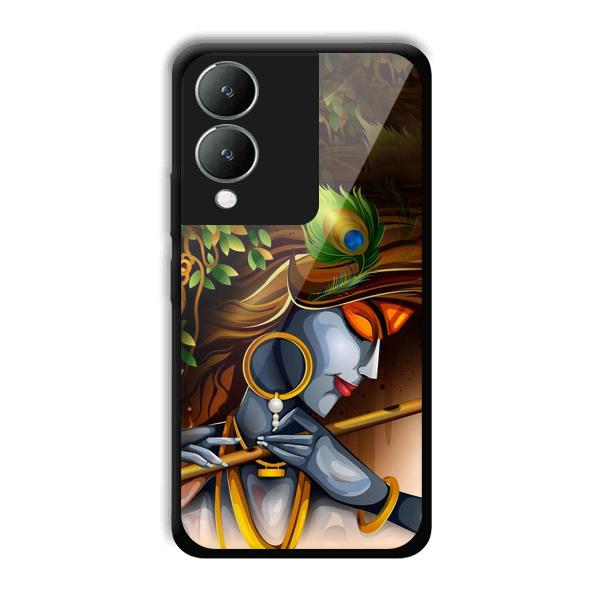 Krishna & Flute Phone Customized Printed Back Cover for Vivo Y17s