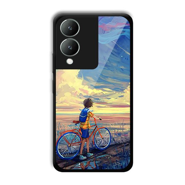 Boy & Sunset Phone Customized Printed Back Cover for Vivo Y17s