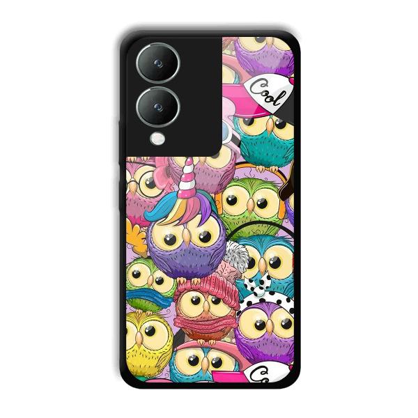 Colorful Owls Phone Customized Printed Back Cover for Vivo Y17s