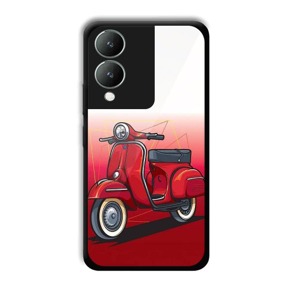 Red Scooter Phone Customized Printed Back Cover for Vivo Y17s