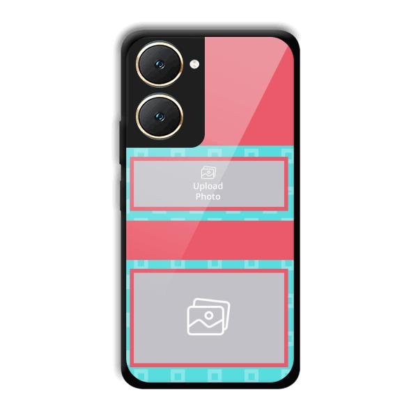 Blue Pink Customized Printed Back Cover for Vivo Y18e