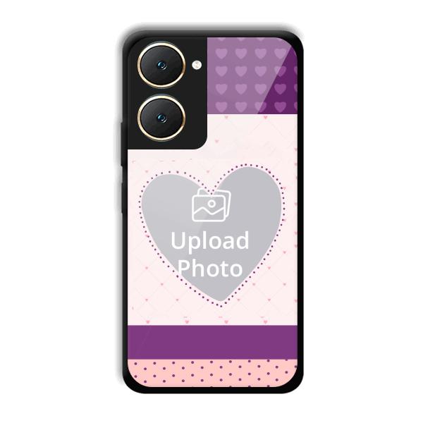 Purple Hearts Customized Printed Back Cover for Vivo Y18e