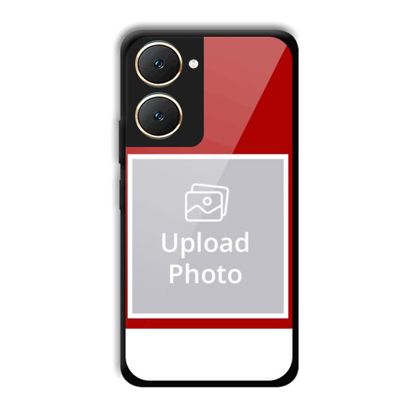 Red & White Customized Printed Back Cover for Vivo Y18e