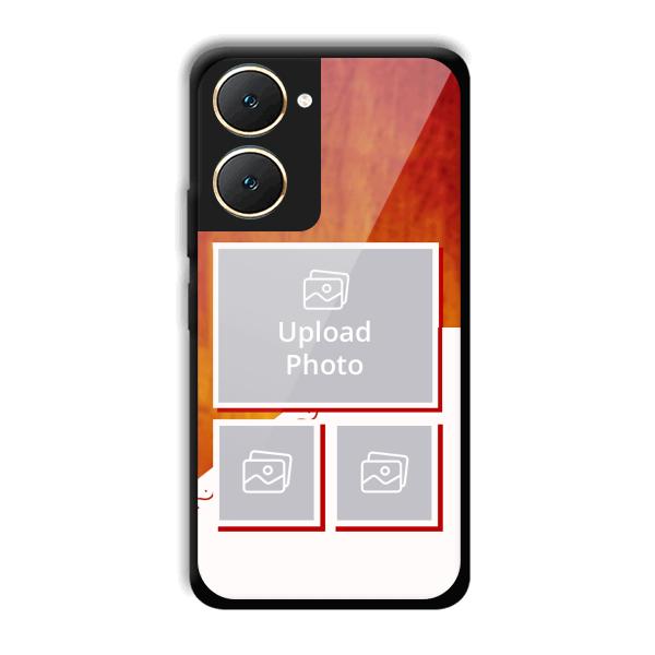 Red White Background Customized Printed Back Cover for Vivo Y18e