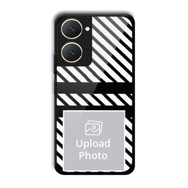 White Black Customized Printed Back Cover for Vivo Y18e
