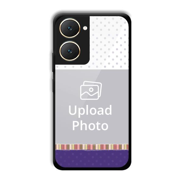 Blue White Customized Printed Back Cover for Vivo Y18e