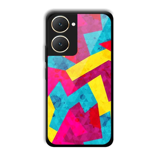 Pink Yellow Pattern Phone Customized Printed Back Cover for Vivo Y18e