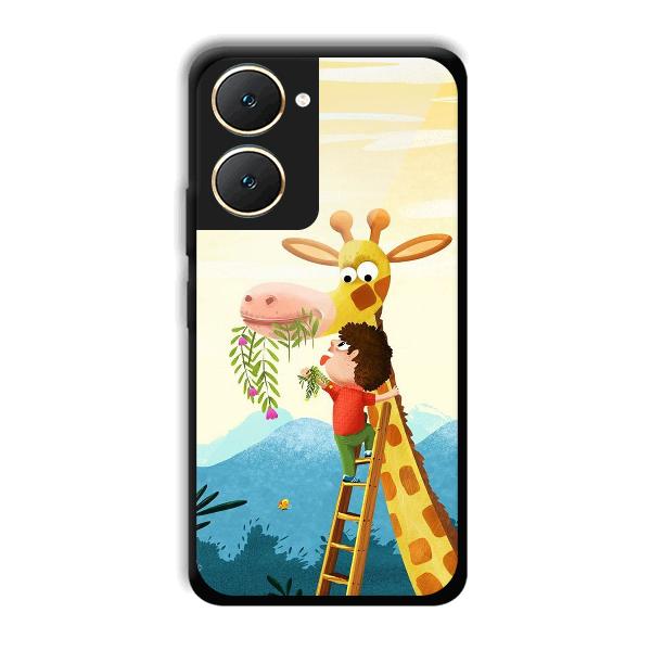 Giraffe & The Boy Phone Customized Printed Back Cover for Vivo Y18e