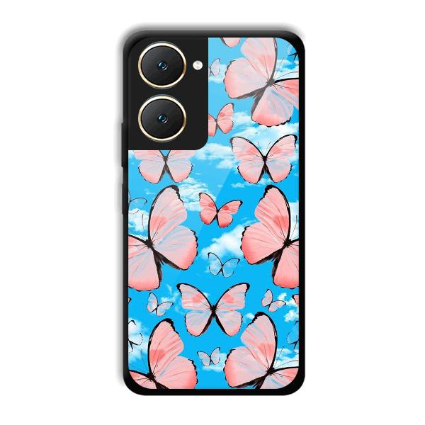 Pink Butterflies Phone Customized Printed Back Cover for Vivo Y18e