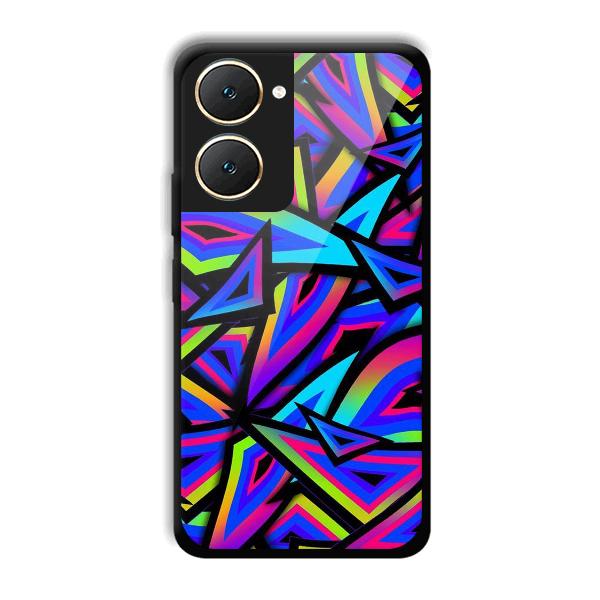 Blue Triangles Phone Customized Printed Back Cover for Vivo Y18e