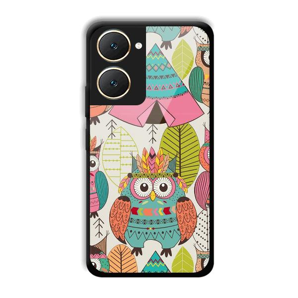 Fancy Owl Phone Customized Printed Back Cover for Vivo Y18e
