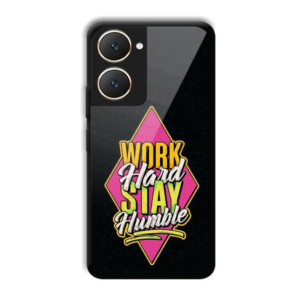 Work Hard Quote Phone Customized Printed Back Cover for Vivo Y18e