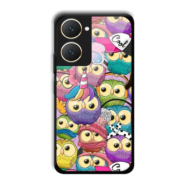 Colorful Owls Phone Customized Printed Back Cover for Vivo Y18e