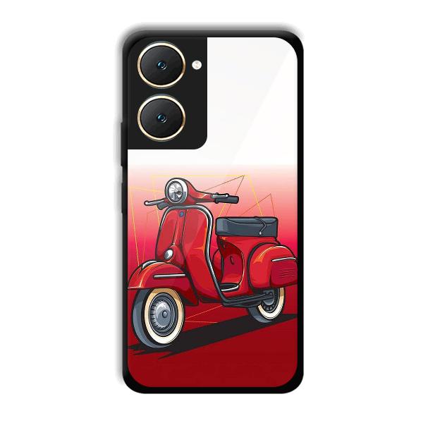 Red Scooter Phone Customized Printed Back Cover for Vivo Y18e