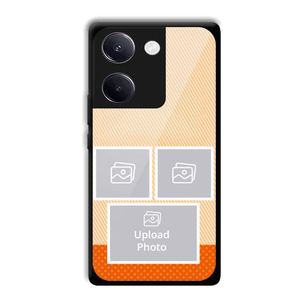 Orange Background Customized Printed Back Cover for Vivo Y200 Pro 5G
