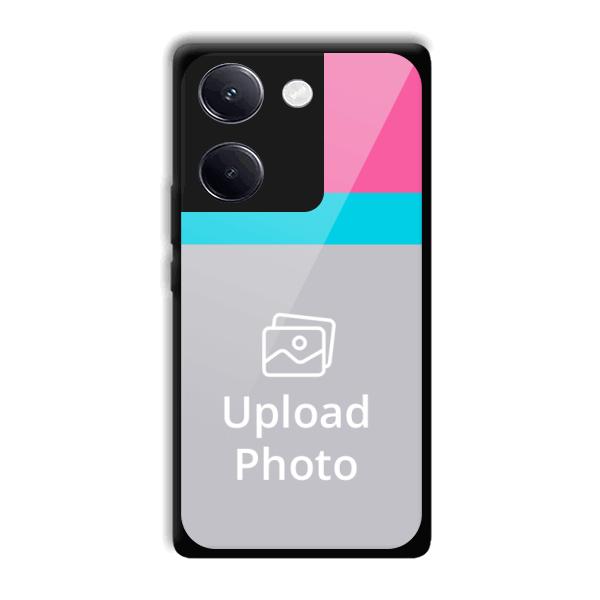 Pink & Sky Blue Customized Printed Back Cover for Vivo Y200 Pro 5G