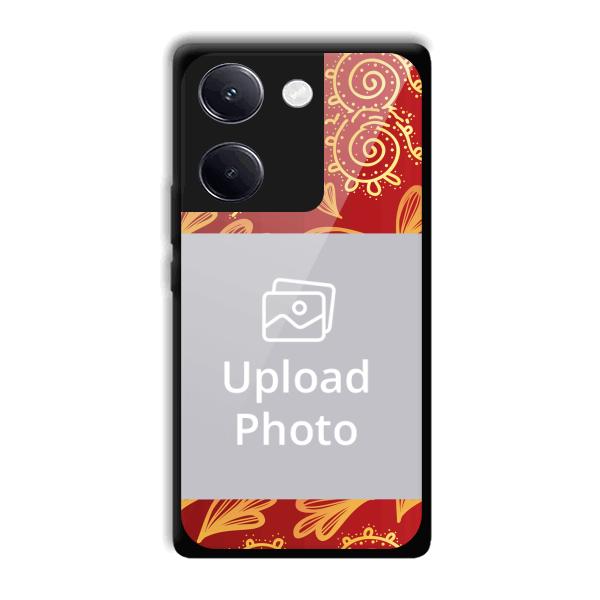 Red Design Customized Printed Back Cover for Vivo Y200 Pro 5G