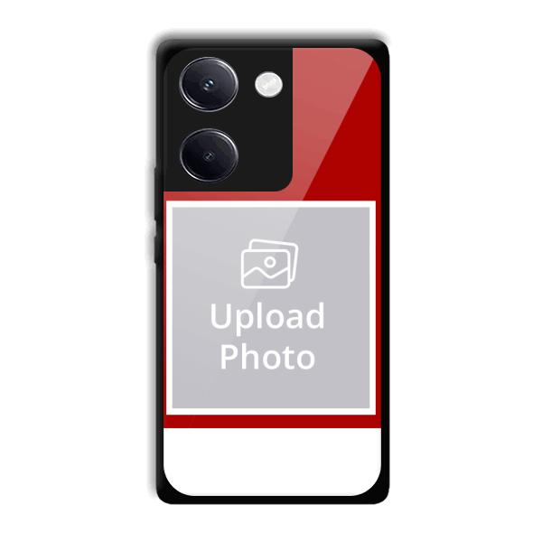 Red & White Customized Printed Back Cover for Vivo Y200 Pro 5G