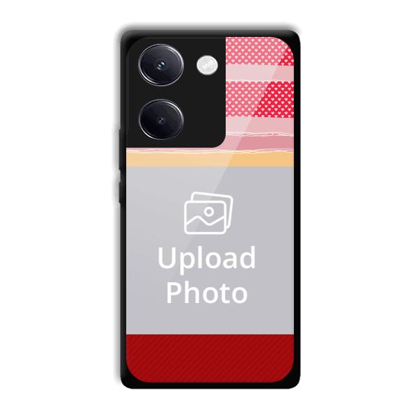 Red Pink Design Customized Printed Back Cover for Vivo Y200 Pro 5G
