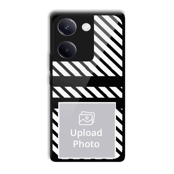 White Black Customized Printed Back Cover for Vivo Y200 Pro 5G