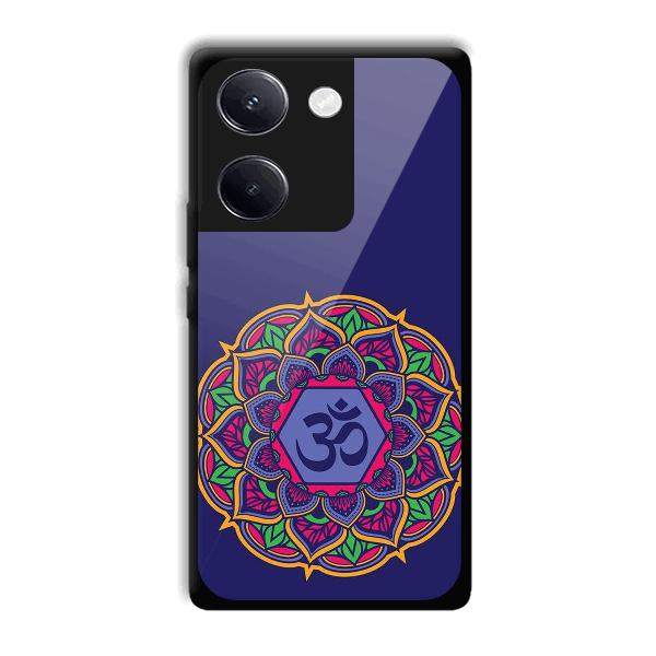 Blue Om Design Phone Customized Printed Back Cover for Vivo Y200 Pro 5G