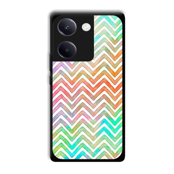 White Zig Zag Pattern Phone Customized Printed Back Cover for Vivo Y200 Pro 5G