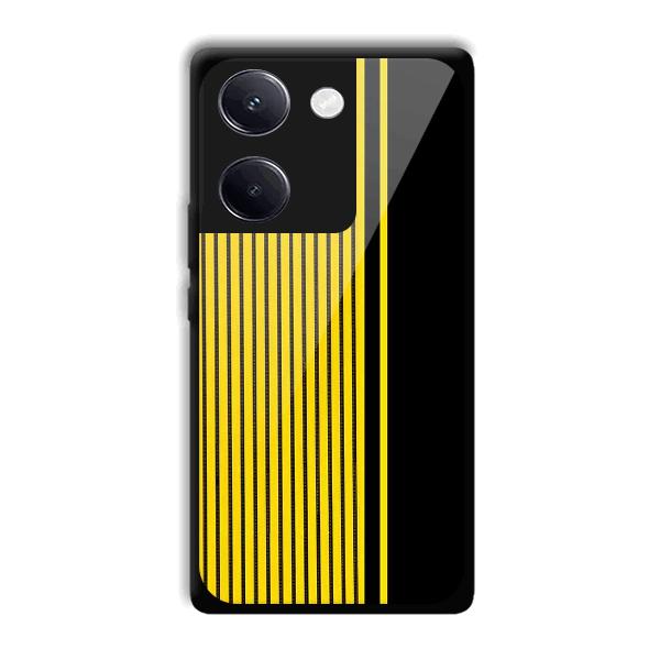 Yellow Black Design Phone Customized Printed Back Cover for Vivo Y200 Pro 5G