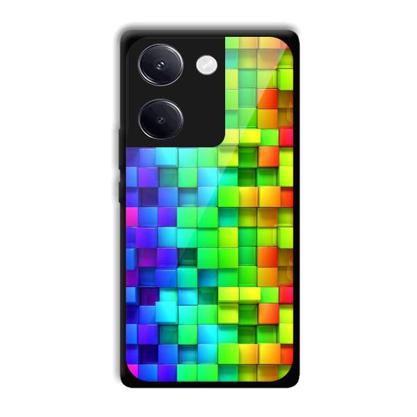 Square Blocks Phone Customized Printed Back Cover for Vivo Y200 Pro 5G
