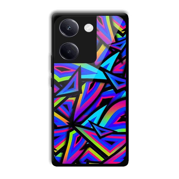Blue Triangles Phone Customized Printed Back Cover for Vivo Y200 Pro 5G