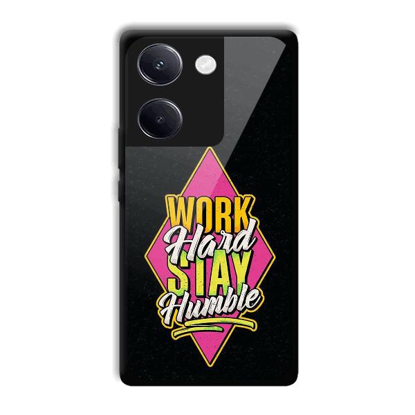 Work Hard Quote Phone Customized Printed Back Cover for Vivo Y200 Pro 5G