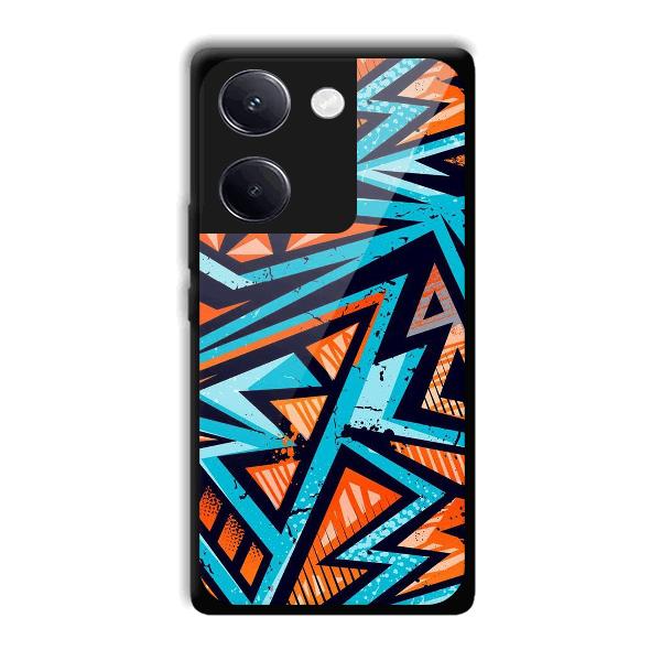 Zig Zag Pattern Phone Customized Printed Back Cover for Vivo Y200 Pro 5G