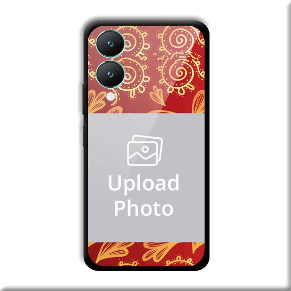 Red Design Customized Printed Back Cover for Vivo Y28 5G