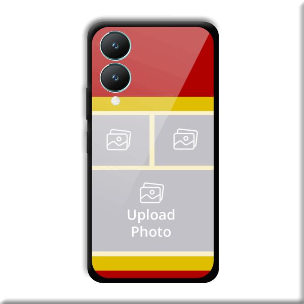 Red Yellow Collage Customized Printed Back Cover for Vivo Y28 5G