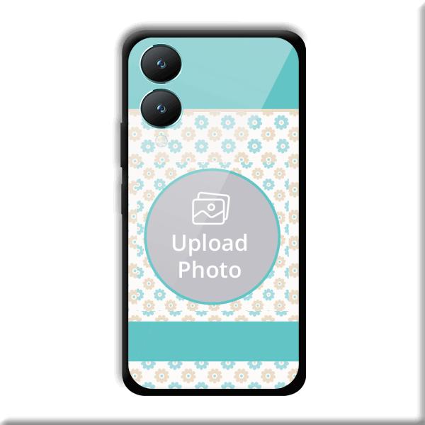 Blue Flowers Customized Printed Back Cover for Vivo Y28 5G