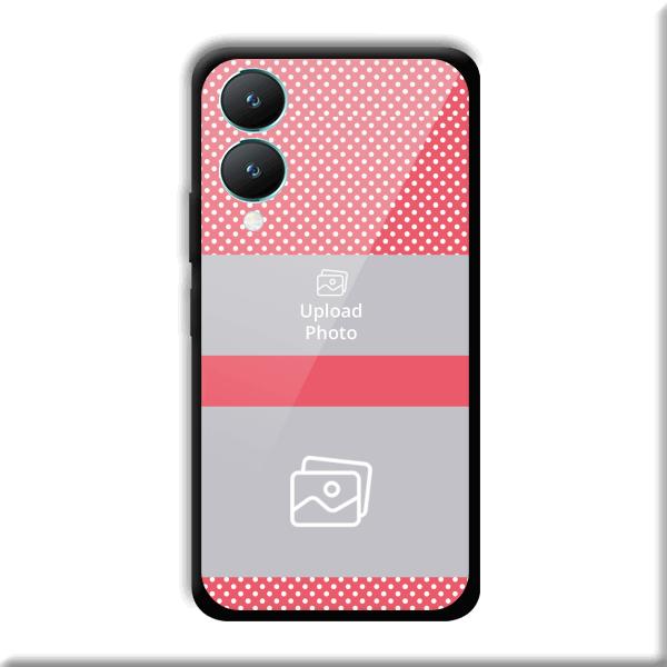 Pink Polka Customized Printed Back Cover for Vivo Y28 5G