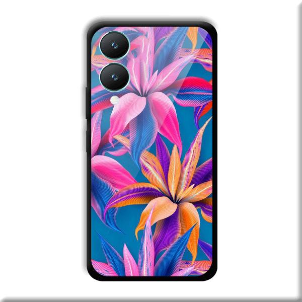 Aqautic Flowers Phone Customized Printed Back Cover for Vivo Y28 5G