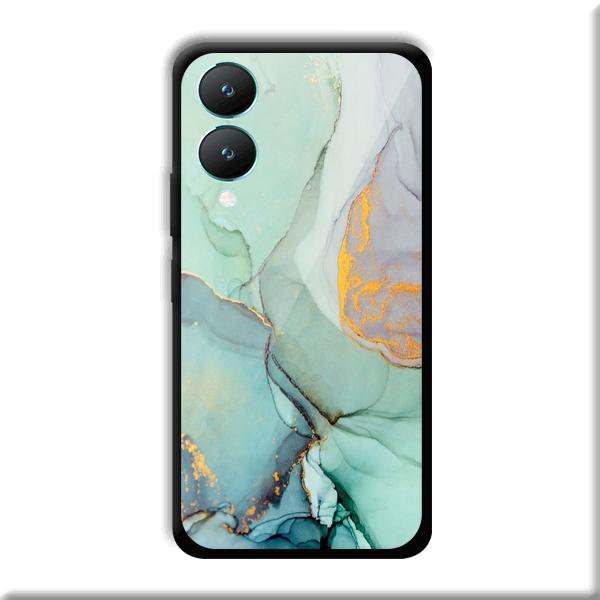 Green Marble Phone Customized Printed Back Cover for Vivo Y28 5G