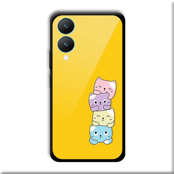 Colorful Kittens Phone Customized Printed Back Cover for Vivo Y28 5G