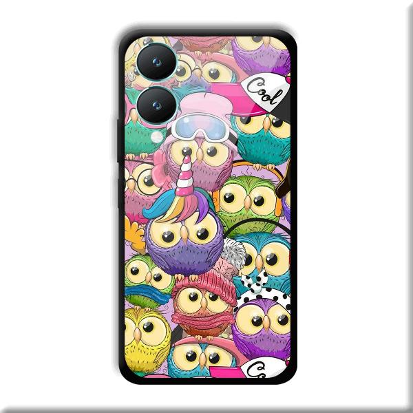 Colorful Owls Phone Customized Printed Back Cover for Vivo Y28 5G